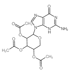 Guanine, 9-b-D-xylopyranosyl-,2',3',4'-triacetate (8CI) Structure