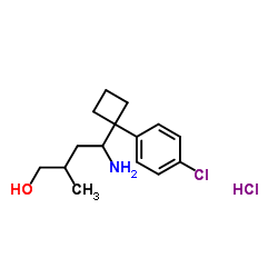 4-Amino-4-[1-(4-chlorophenyl)cyclobutyl]-2-methyl-1-butanol hydrochloride (1:1) Structure