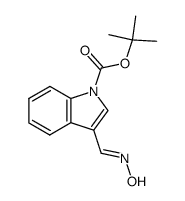 1-(tert-butoxycarbonyl)indole-3-carboxaldehyde oxime Structure