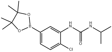 1-(2-chloro-5-(4,4,5,5-tetramethyl-1,3,2-dioxaborolan-2-yl)phenyl)-3-isopropylurea Structure