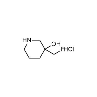 3-(氟甲基)哌啶-3-醇盐酸盐结构式