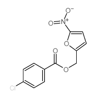 Benzoic acid,4-chloro-, (5-nitro-2-furanyl)methyl ester Structure