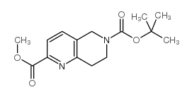 6-叔丁基 2-甲基 7,8-二氢-1,6-萘啶-2,6(5H)-二羧酸酯结构式