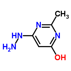 6-肼基-2-甲基嘧啶-4-醇结构式