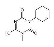 1,3,5-Triazine-2,4,6(1H,3H,5H)-trione, 1-cyclohexyl-3-methyl-结构式