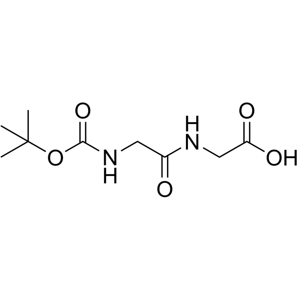 N-(tert-Butoxycarbonyl)glycylglycin Structure