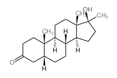 17β-羟基-17α-甲基-5β-雄烷-3-酮结构式