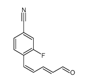 3-fluoro-4-(5-oxopenta-1,3-dienyl)benzonitrile Structure