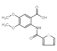 4,5-二甲氧基-2-[(噻吩-2-羰基)-氨基)-苯甲酸结构式
