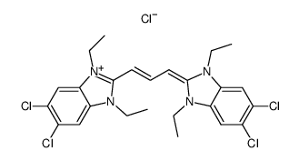 5,5',6,6'-tetrachloro-1,1',3,3'-tetraethyl-benzimidazolylcarbocyanine chloride Structure
