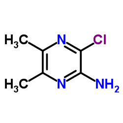 3-氯-5,6-二甲基吡啶-2-胺结构式