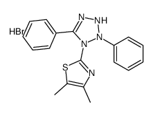 2-(2,5-diphenyl-1,3-dihydrotetrazol-1-ium-1-yl)-4,5-dimethyl-1,3-thiazole,bromide Structure