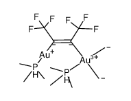 cis-[(Me3P)Au(F3CC=CCF3)cis-AuMe2(PMe3)] Structure
