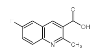 6-氟-2-甲基喹啉-3-羧酸结构式