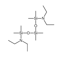 N-[[[diethylamino(dimethyl)silyl]oxy-dimethylsilyl]oxy-dimethylsilyl]-N-ethylethanamine结构式