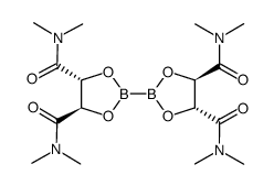 双(N,N,N',N'-四甲基-L-酒石酰胺乙二醇基)二硼结构式