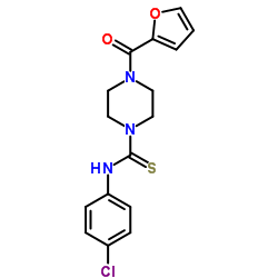 N-(4-Chlorophenyl)-4-(2-furoyl)-1-piperazinecarbothioamide结构式