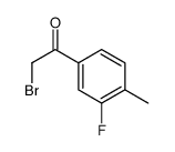 2-Bromo-1-(3-fluoro-4-methylphenyl)ethanone结构式