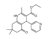 ethyl 2,7,7-trimethyl-5-oxo-4-pyridin-3-yl-1,4,6,8-tetrahydroquinoline-3-carboxylate Structure