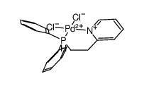 [PdCl2(2-{2-(diphenylphosphino)ethyl}pyridine–P,N)]结构式