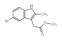 1H-Indole-3-aceticacid, 5-bromo-2-methyl-, methyl ester结构式