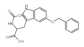 N-乙酰基-5-苯甲氧基-DL-色氨酸结构式
