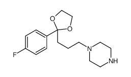 1-{3-[2-(4-氟苯基)-[1,3]-二氧戊环-2-基]丙基}哌嗪结构式