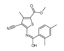 methyl 4-cyano-5-[(2,4-dimethylbenzoyl)amino]-3-methylthiophene-2-carboxylate Structure