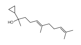 2-cyclopropyl-6,10-dimethyl-undeca-5,9-dien-2-ol结构式