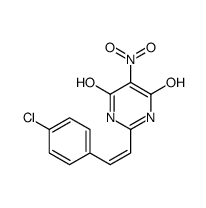 2-[(E)-2-(4-chlorophenyl)ethenyl]-4-hydroxy-5-nitro-1H-pyrimidin-6-one Structure