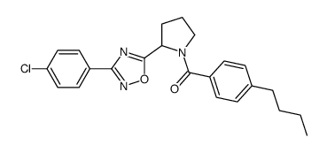(4-butylphenyl)-[2-[3-(4-chlorophenyl)-1,2,4-oxadiazol-5-yl]pyrrolidin-1-yl]methanone Structure