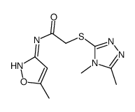 Acetamide, 2-[(4,5-dimethyl-4H-1,2,4-triazol-3-yl)thio]-N-(5-methyl-3-isoxazolyl)- (9CI)结构式