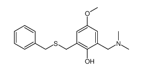 2-Benzylsulfanylmethyl-6-dimethylaminomethyl-4-methoxy-phenol结构式