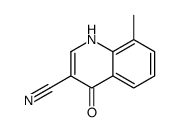 4-羟基-8-甲基-3-喹啉甲腈结构式