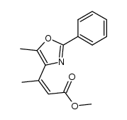 (Z)-3-(5-methyl-2-phenyl-oxazol-4-yl)-but-2-enoic acid methyl ester Structure