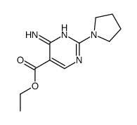 ethyl 4-amino-2-pyrrolidin-1-ylpyrimidine-5-carboxylate结构式