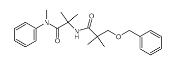 3-benzyloxy-2,2-dimethyl-N-[1-methyl-1-(N-methyl-N-phenylcarbamoyl)ethyl]propanamide结构式