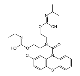 Bis(1-methylethylcarbamic acid)2,2'-(2-chloro-10H-phenothiazin-10-ylcarbonylimino)diethyl ester结构式