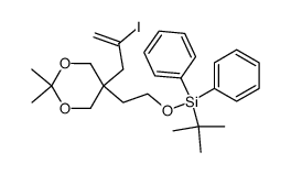 tert-butyl(2-(5-(2-iodoallyl)-2,2-dimethyl-1,3-dioxan-5-yl)ethoxy)diphenylsilane结构式