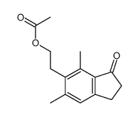 2-(4,6-dimethyl-3-oxo-1,2-dihydroinden-5-yl)ethyl acetate Structure