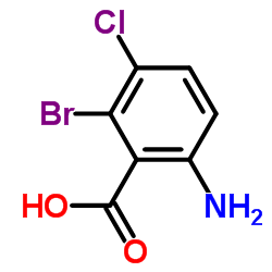 6-氨基-7-溴-3-氯苯甲酸结构式