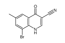 8-溴-4-羟基-6-甲基-3-喹啉甲腈结构式