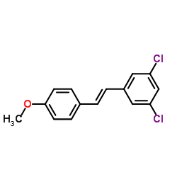 1,3-二氯-5-[(1E)-2-(4-甲氧基苯基)乙烯基]-苯结构式