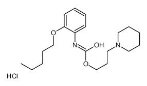 3-piperidin-1-ium-1-ylpropyl N-(2-pentoxyphenyl)carbamate,chloride结构式