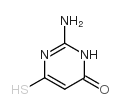 2-氨基-6-巯基-4(1H)-嘧啶酮结构式