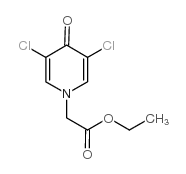 2-(3,5-二氯-4-氧代-1,4-二氢吡啶-1-基)乙酸乙酯结构式