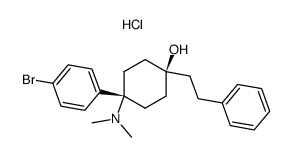 (1r,4s)-4-(4-bromophenyl)-4-(dimethylamino)-1-phenethylcyclohexan-1-ol hydrochloride Structure