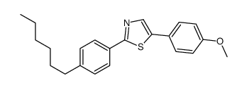 2-(4-hexylphenyl)-5-(4-methoxyphenyl)-1,3-thiazole结构式