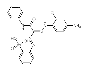 [2-[2-[(4-amino-2-chloro-phenyl)diazenyl-(phenylcarbamoyl)methylidene]hydrazinyl]phenyl]arsonic acid Structure
