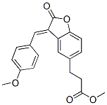 2,3-Dihydro-3-[(4-methoxyphenyl)methylene]-2-oxo-5-benzofuranpropanoic acid methyl ester Structure